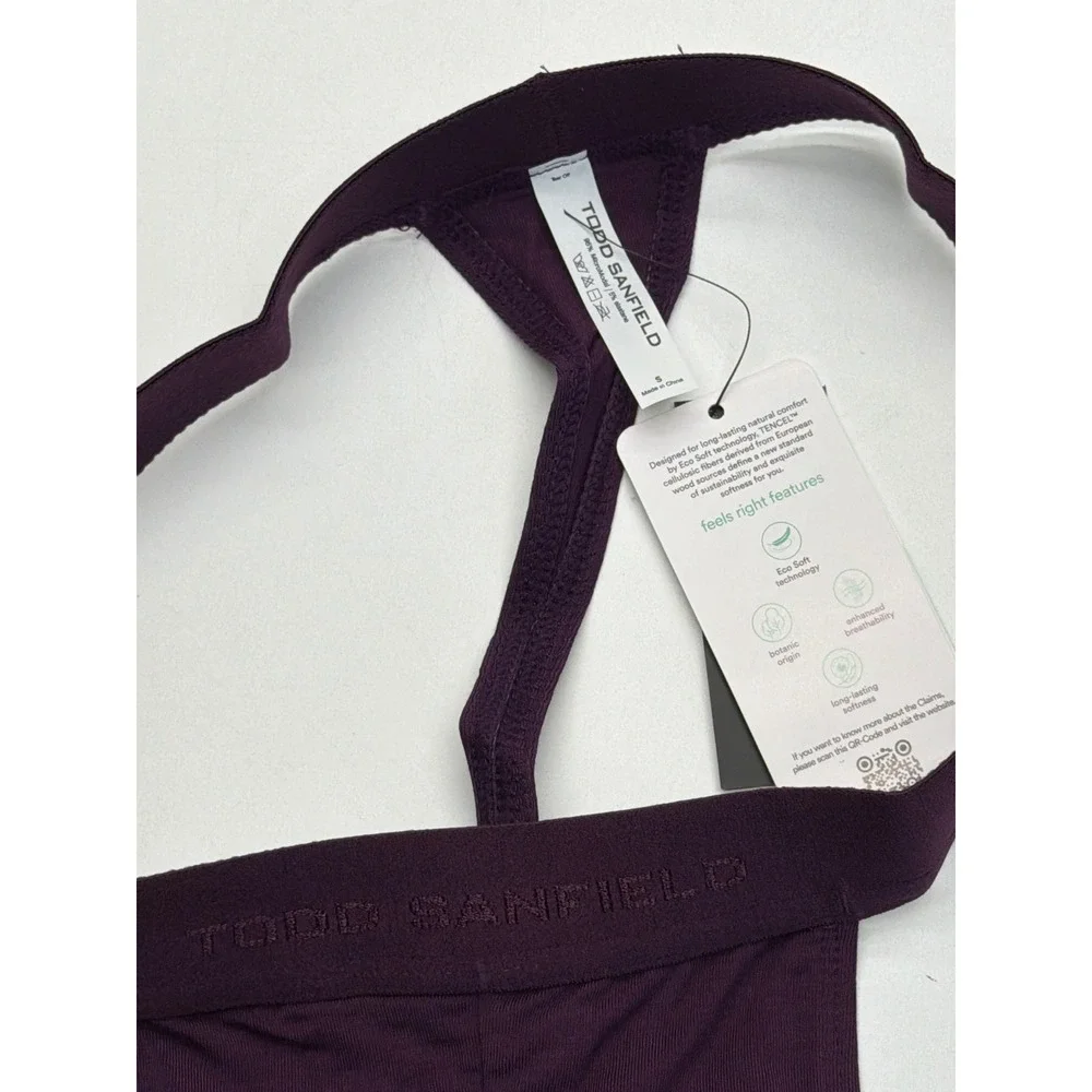 Todd Sanfield Essential Thong Deep Purple ES1710 Mens Size S New